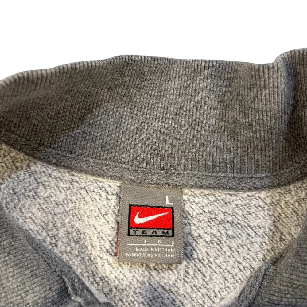 Nike Gray Sweatshirt Pullover Baseball‎ Logo 1/4 Zip Long Sleeve Sz L Cougars